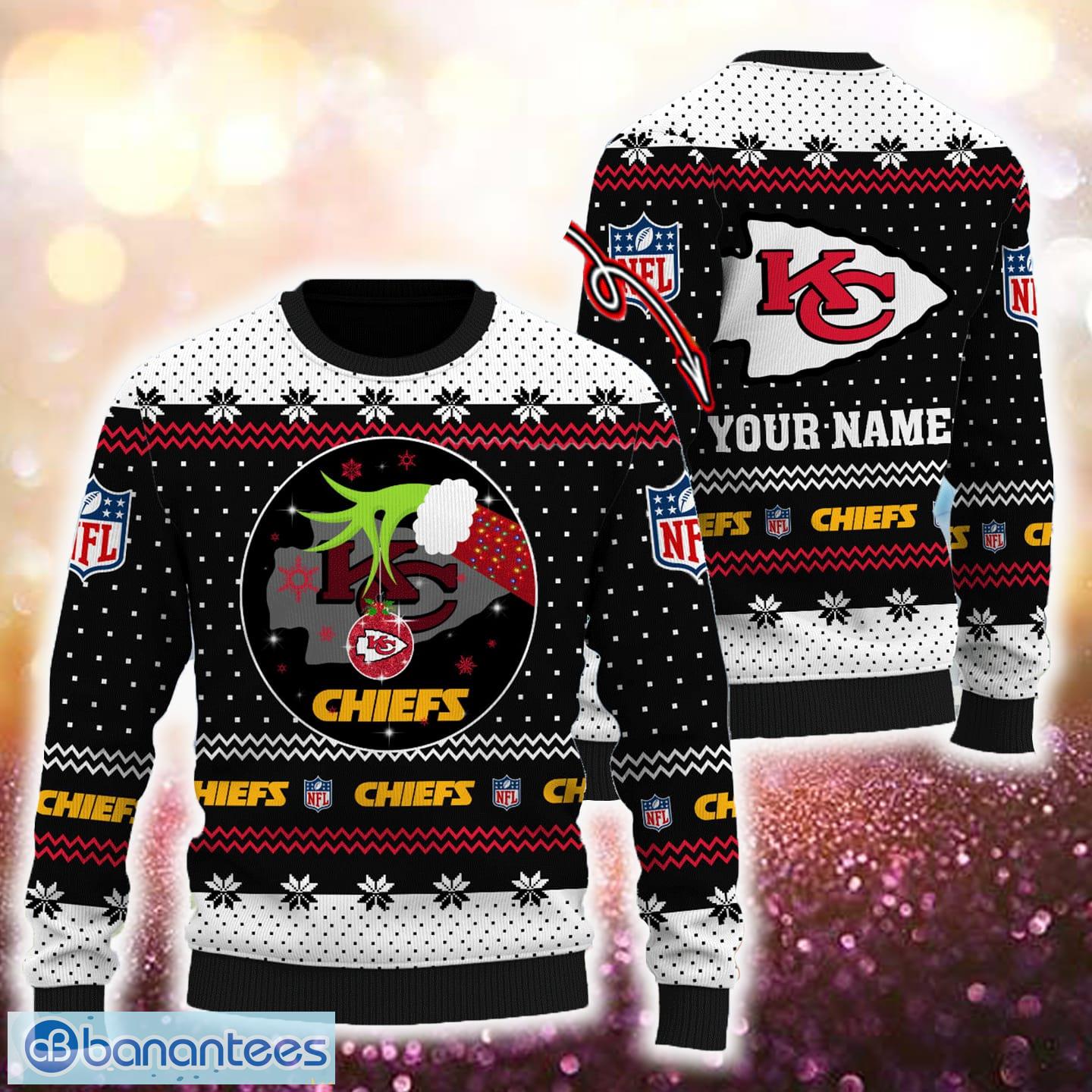 Kansas City Chiefs NFL Grinch Hand Funny Christmas Gift Ugly Christmas  Sweater Gift Ideas For Fans - Banantees