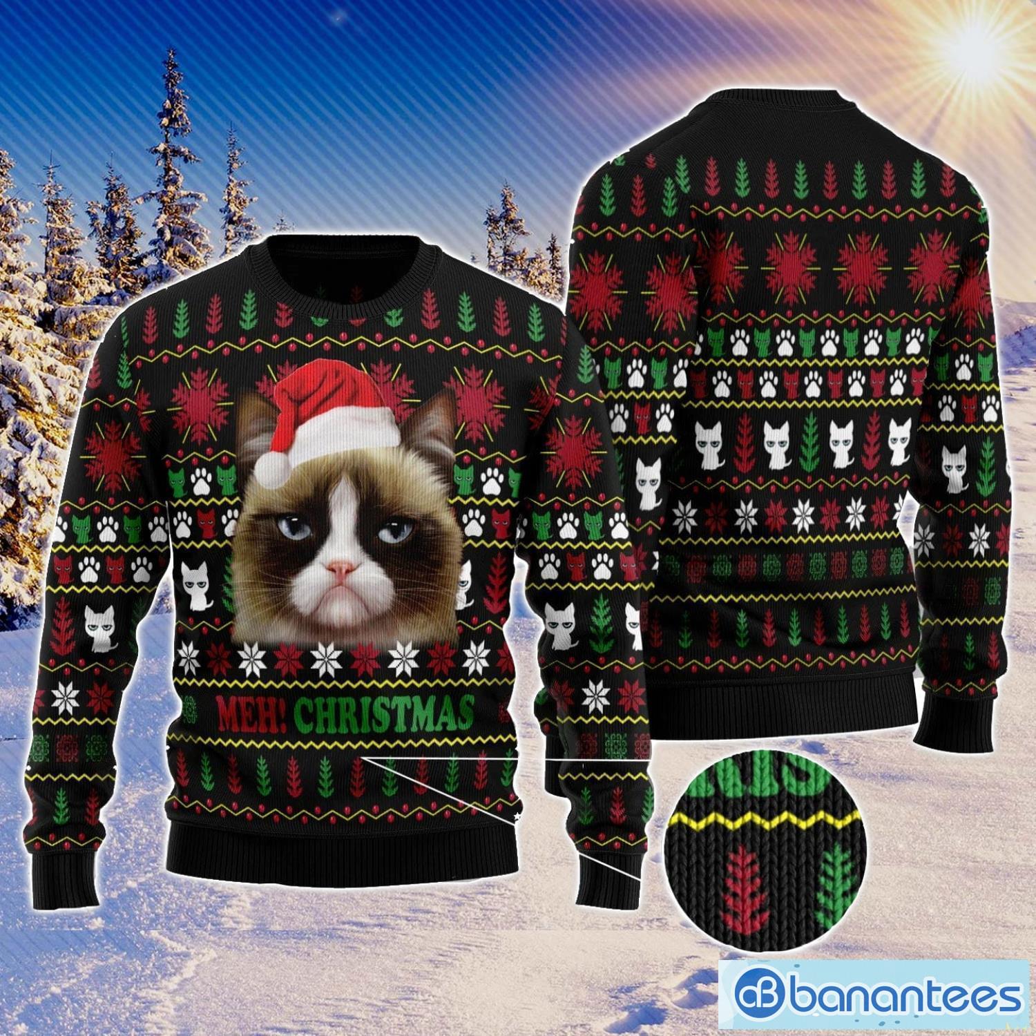 Grumpy cat sale ugly christmas sweater