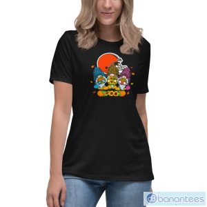 Happy Fall Y’all The Gnomes Cleveland Browns Logo Shirt - Women's Relaxed Short Sleeve Jersey Tee