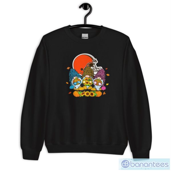 Happy Fall Y’all The Gnomes Cleveland Browns Logo Shirt - Unisex Crewneck Sweatshirt
