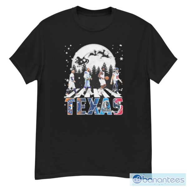 Happy Holidays Christmas Texas Sports Team Abbey Road Signatures Shirt - G500 Men’s Classic T-Shirt