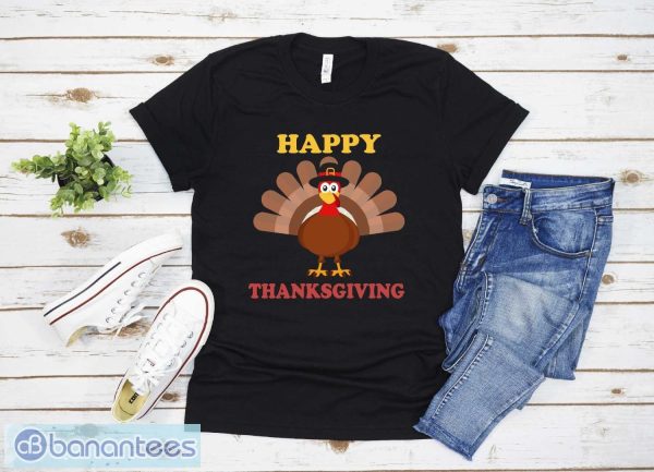 Happy Thanksgiving Shirts for Boys Girls Kids Pilgrim Turkey T-Shirt Sweatshirt Hoodie Unisex Halloween Gift Product Photo 1