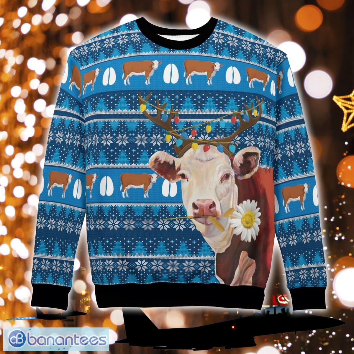 Merry Christmas Santa Cow Cute Christmas Cows sublimation Sweatshirt,  hoodie, sweater and long sleeve