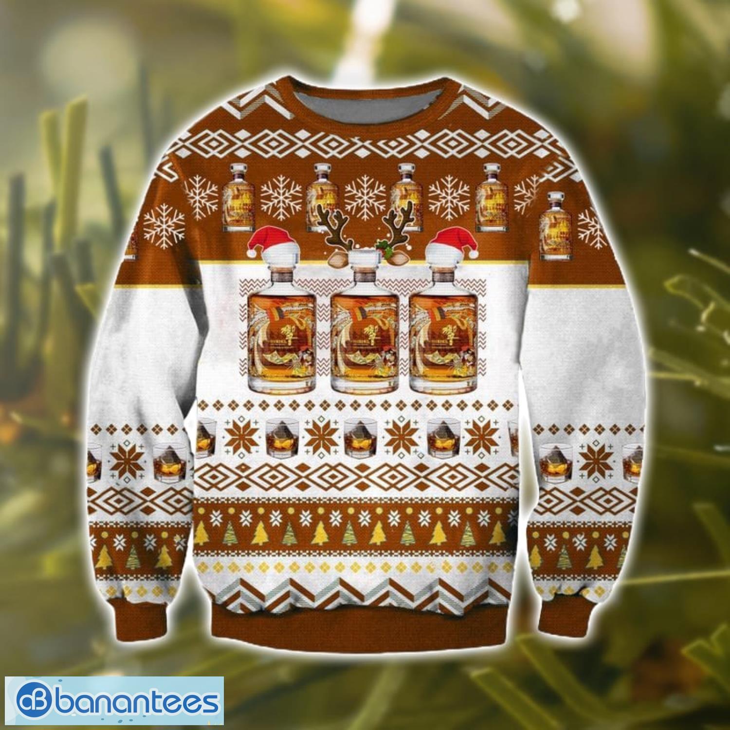 hibiki whisky 3d ugly christmas sweater christmas gift image Hibiki Whisky 3D Ugly Christmas Sweater Christmas Gift Product Photo 1