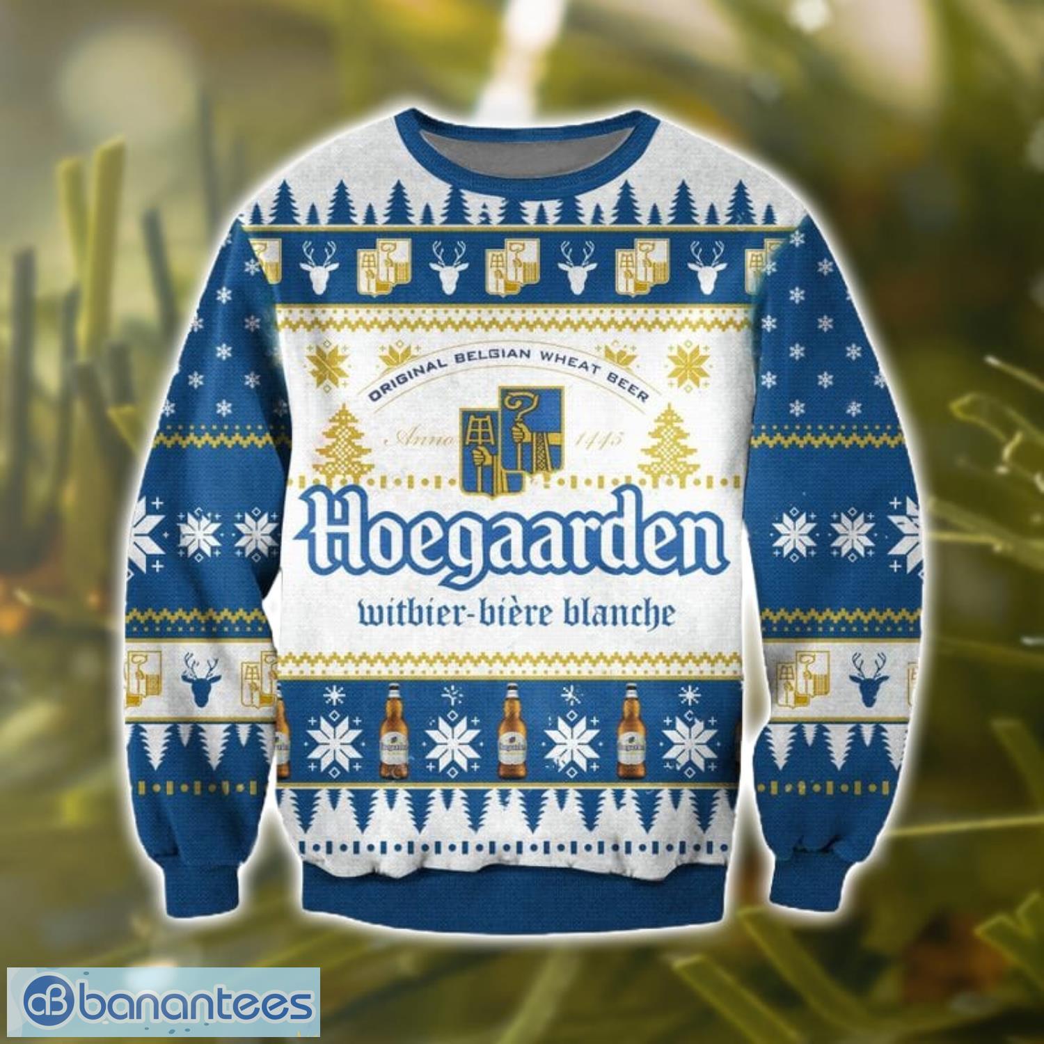 hoegaarden beer 3d ugly christmas sweater christmas gift image Hoegaarden Beer 3D Ugly Christmas Sweater Christmas Gift Product Photo 1