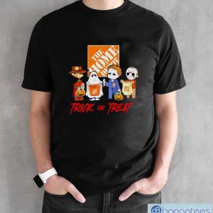 Horror characters chibi home depot trick or treat halloween t-shirt - Black Unisex T-Shirt