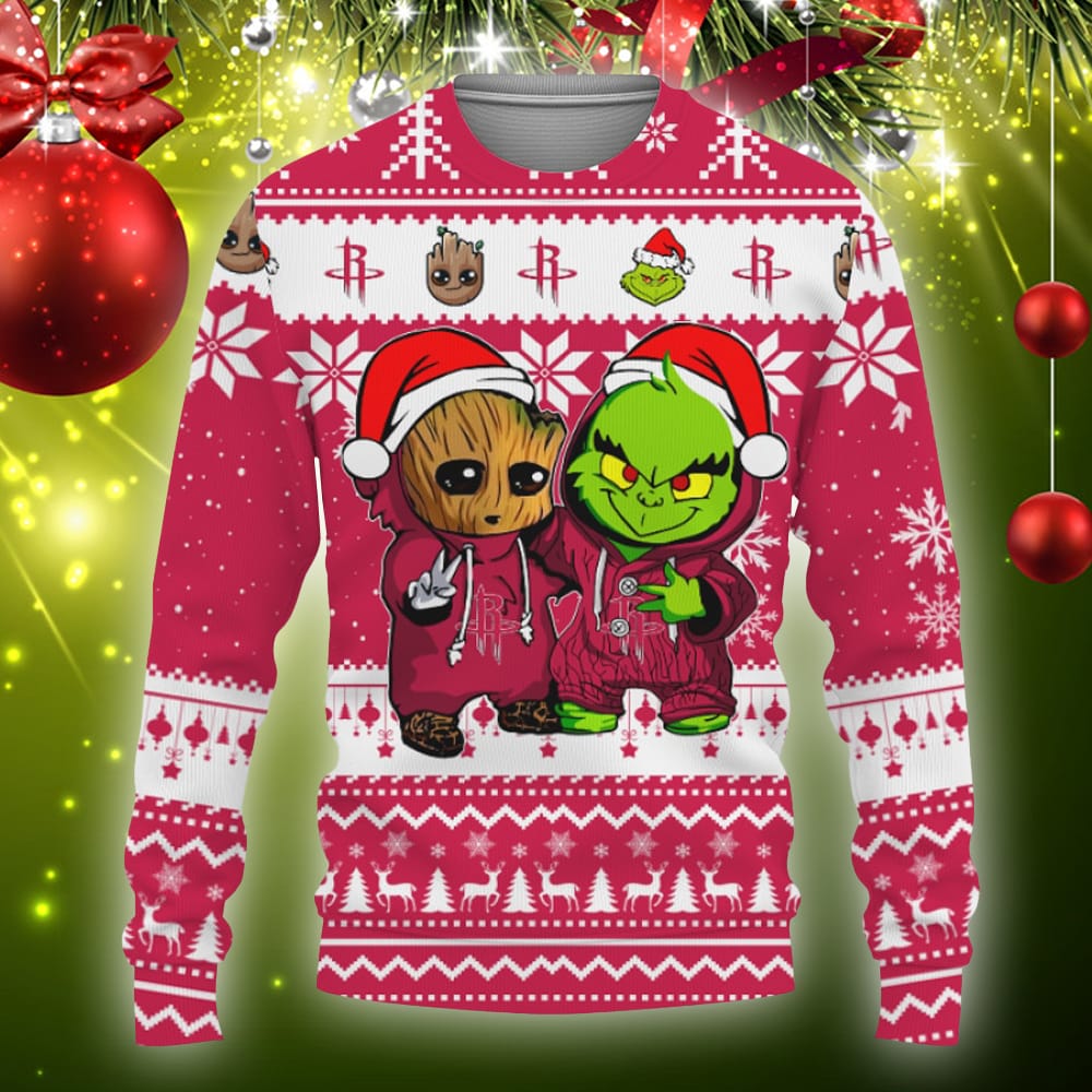 Dallas Mavericks Baby Groot And Grinch Best Friends Football American Ugly  Christmas Sweater