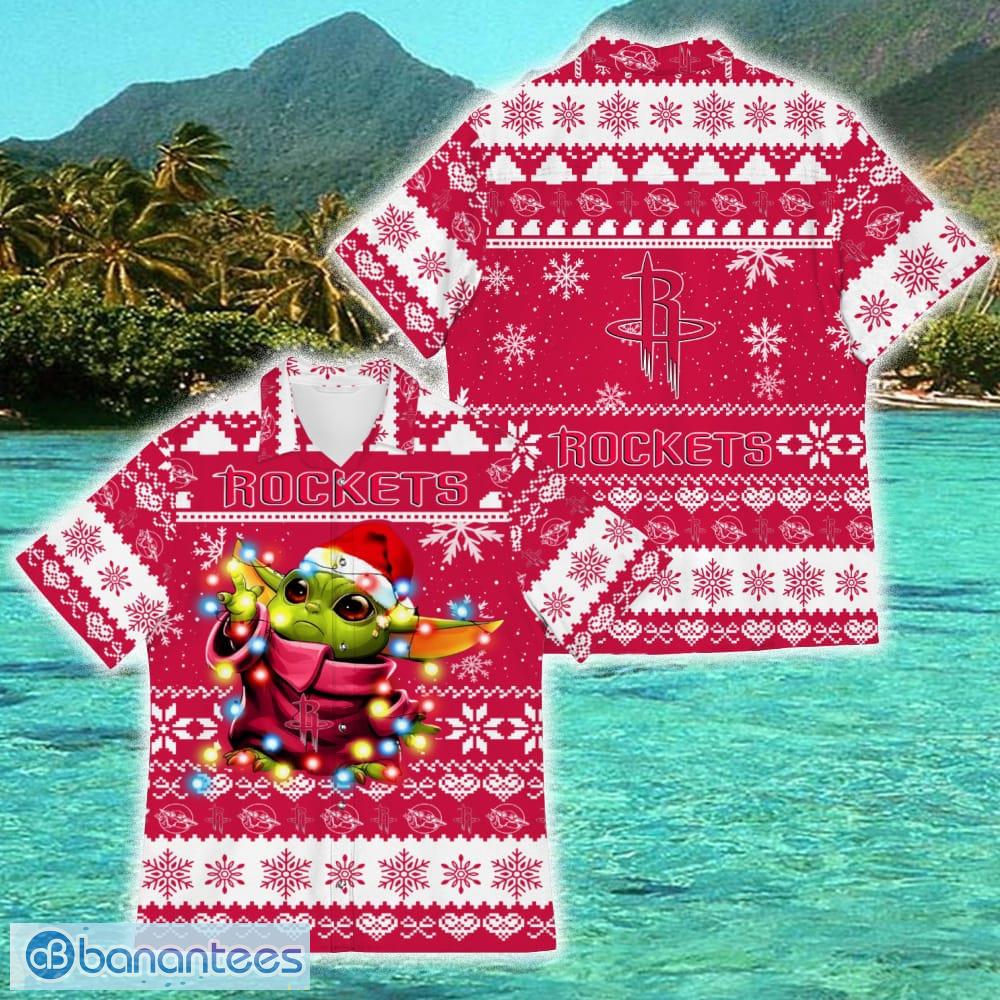 Houston Rockets Baby Yoda Star Wars Funny Hawaiian Shirt New For Fans Gift Christmas Holidays - Houston Rockets Baby Yoda Star Wars Funny Hawaiian Shirt New For Fans Gift Christmas Holidays
