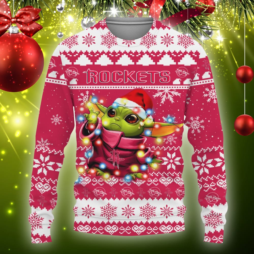 Indiana Pacers Baby Yoda Star Wars Sports Football American Knitted Xmas 3D  Sweater Gift Holidays - Banantees