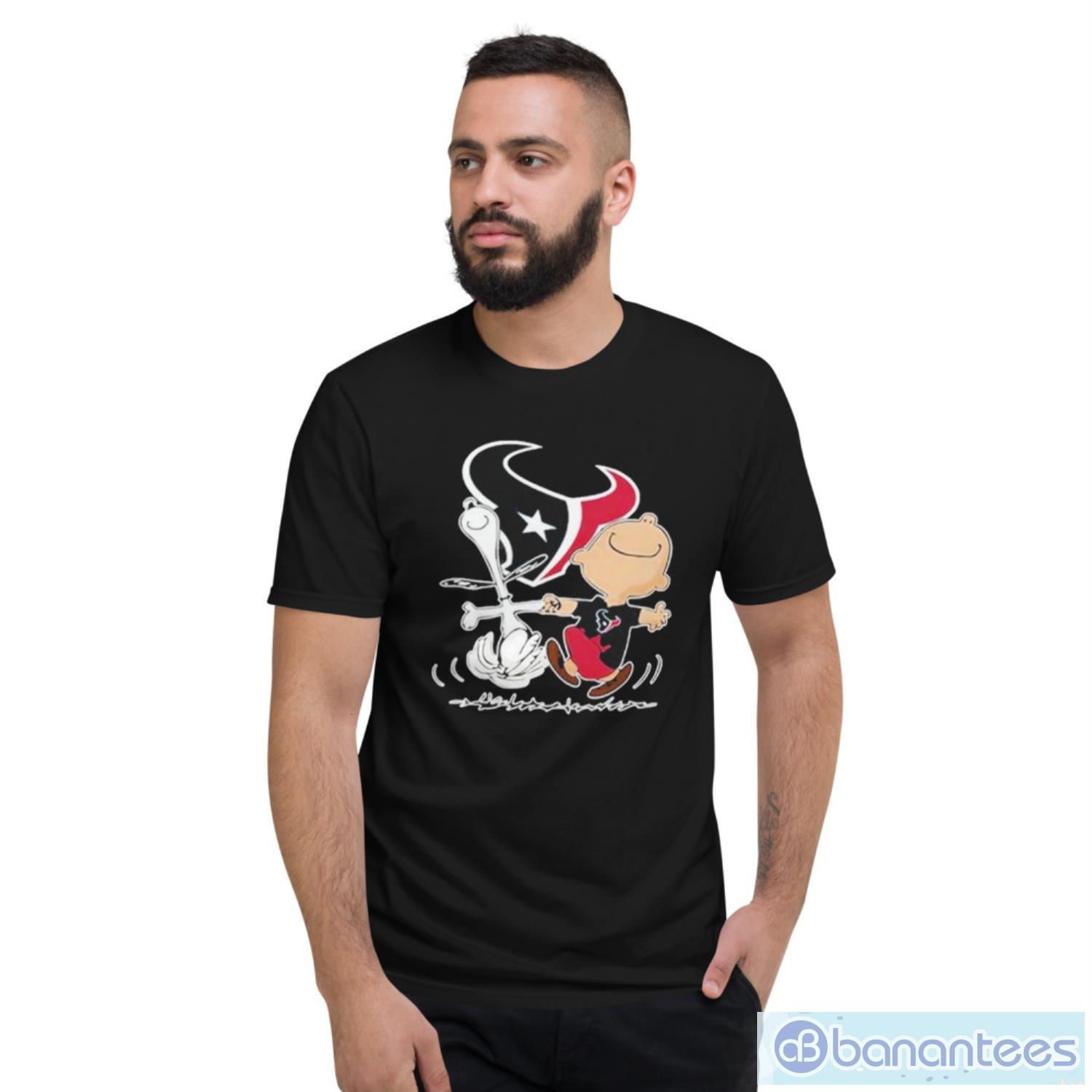 houston texans charlie brown snoopy houston texans t shirt 1 image Houston Texans Charlie Brown Snoopy Houston Texans T-Shirt - Short Sleeve T-Shirt