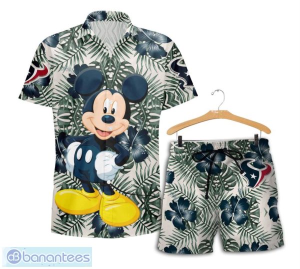 Houston Texans Mickey Hawaiian Shirt and Shorts Funny Summer Gift Product Photo 1