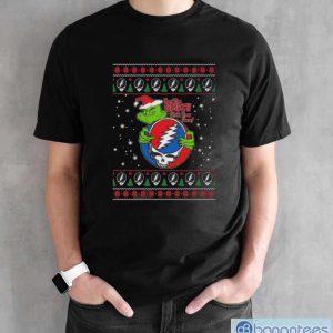 How The Grinch Stole Your Face Grateful 2023 Ugly Merry Christmas Shirt - Black Unisex T-Shirt