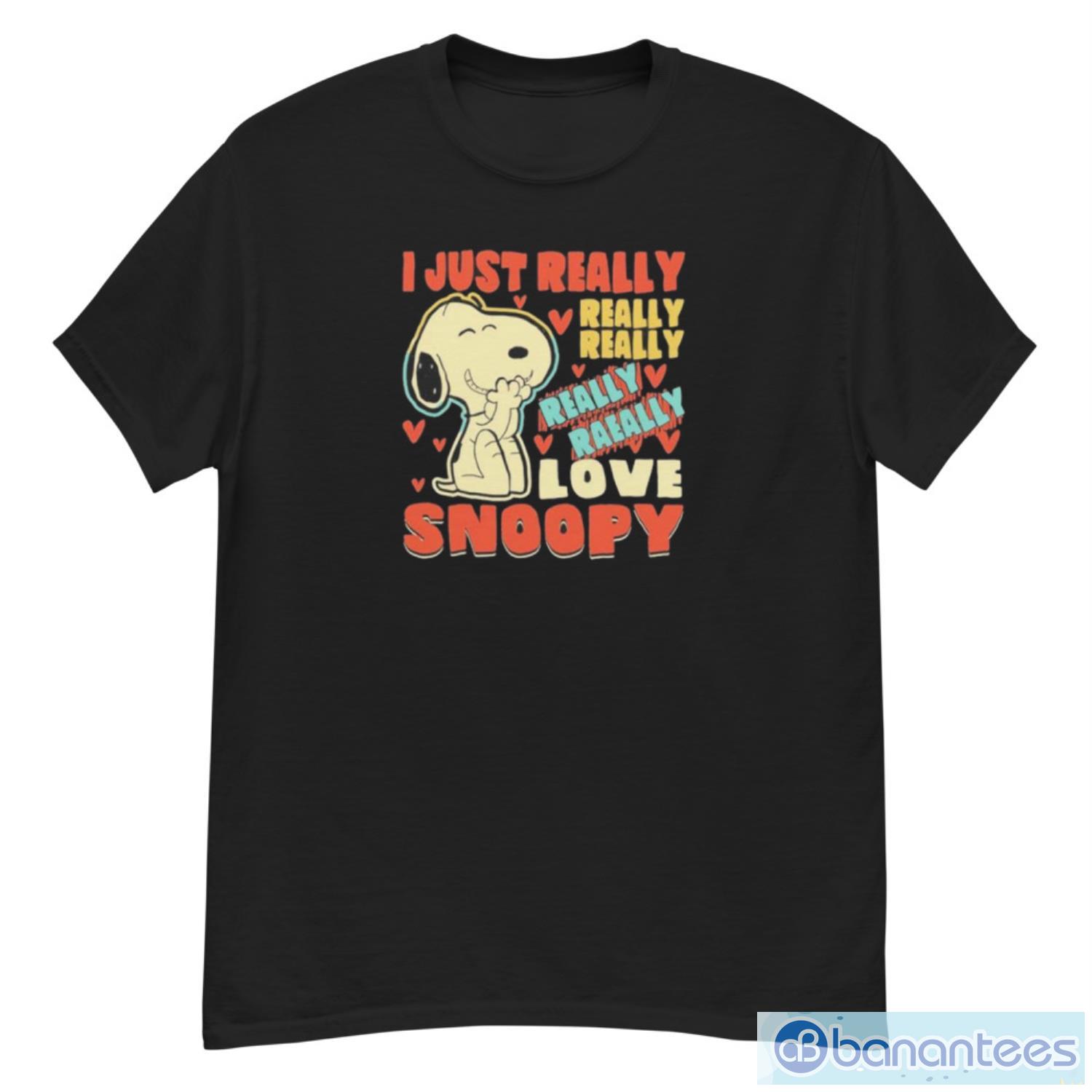 i just really really really really love snoopy t shirt image I Just Really Really Really Really Love Snoopy T-Shirt - G500 Men’s Classic T-Shirt