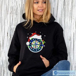 Santa Hat Seattle Mariners Light Christmas Shirt Christmas Gift - Unisex Hoodie