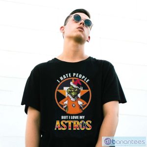 Grinch Christmas I Hate People But I Love My Houston Astros 2023 T-shirt - G500 Gildan T-Shirt