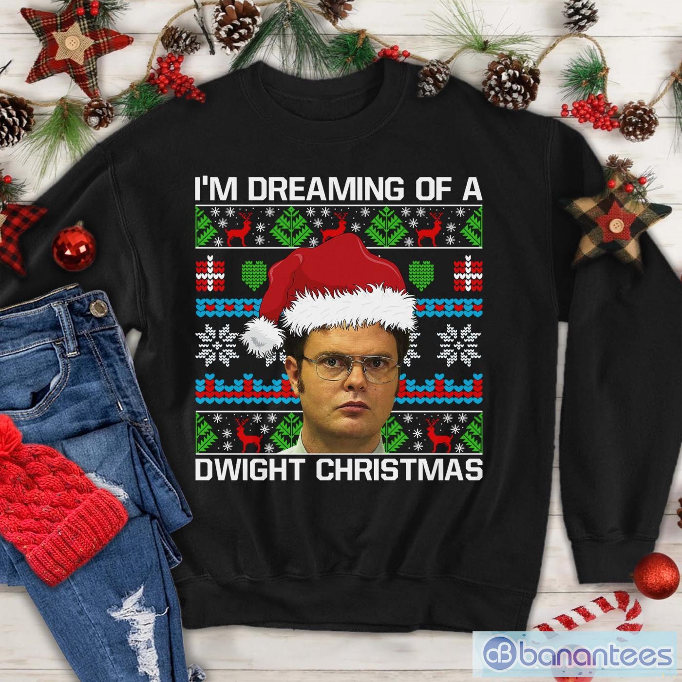im dreaming of a dwight christmas shirt dwight schrute office sweatshirt image I'm Dreaming Of A Dwight Christmas Shirt, Dwight Schrute Office Sweatshirt Product Photo