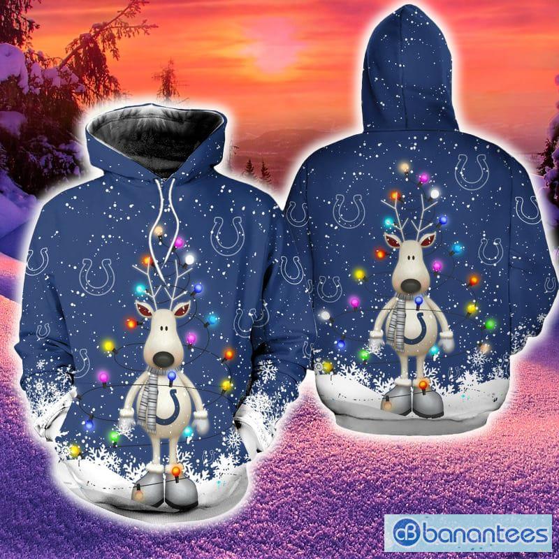 Detroit Lions Christmas 3D Hoodie Zip Hoodie Blue Print Holiday Gift For  Fans - Banantees