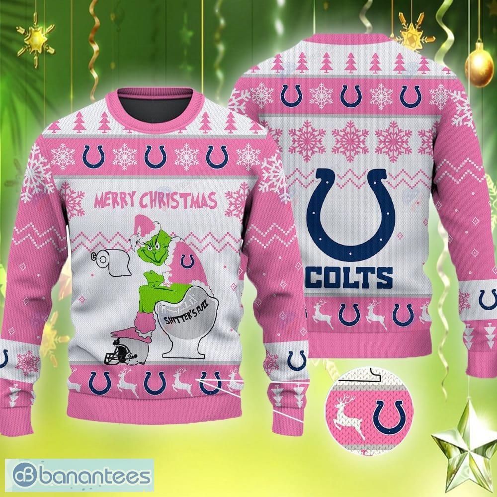 Grinch Indianapolis Colts All Over Print 3D Ugly Christmas Sweater