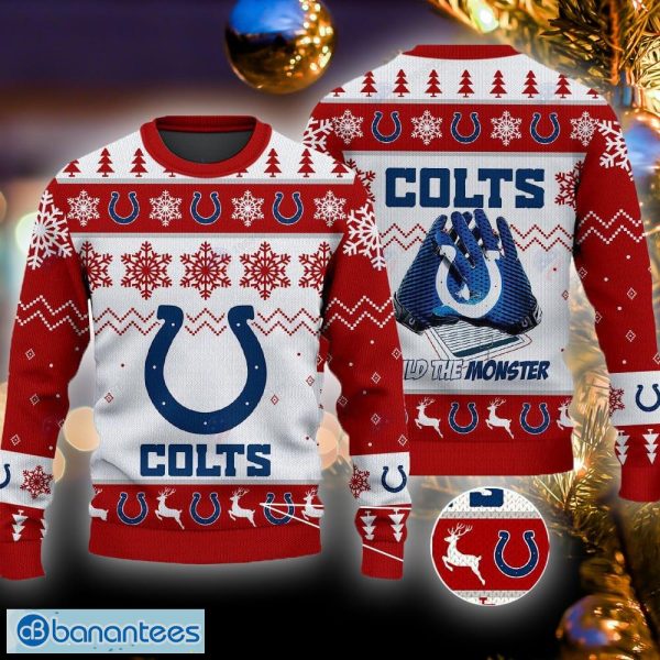 NFL Indianapolis Colts Custom Name Number Ugly Christmas Sweater - Banantees