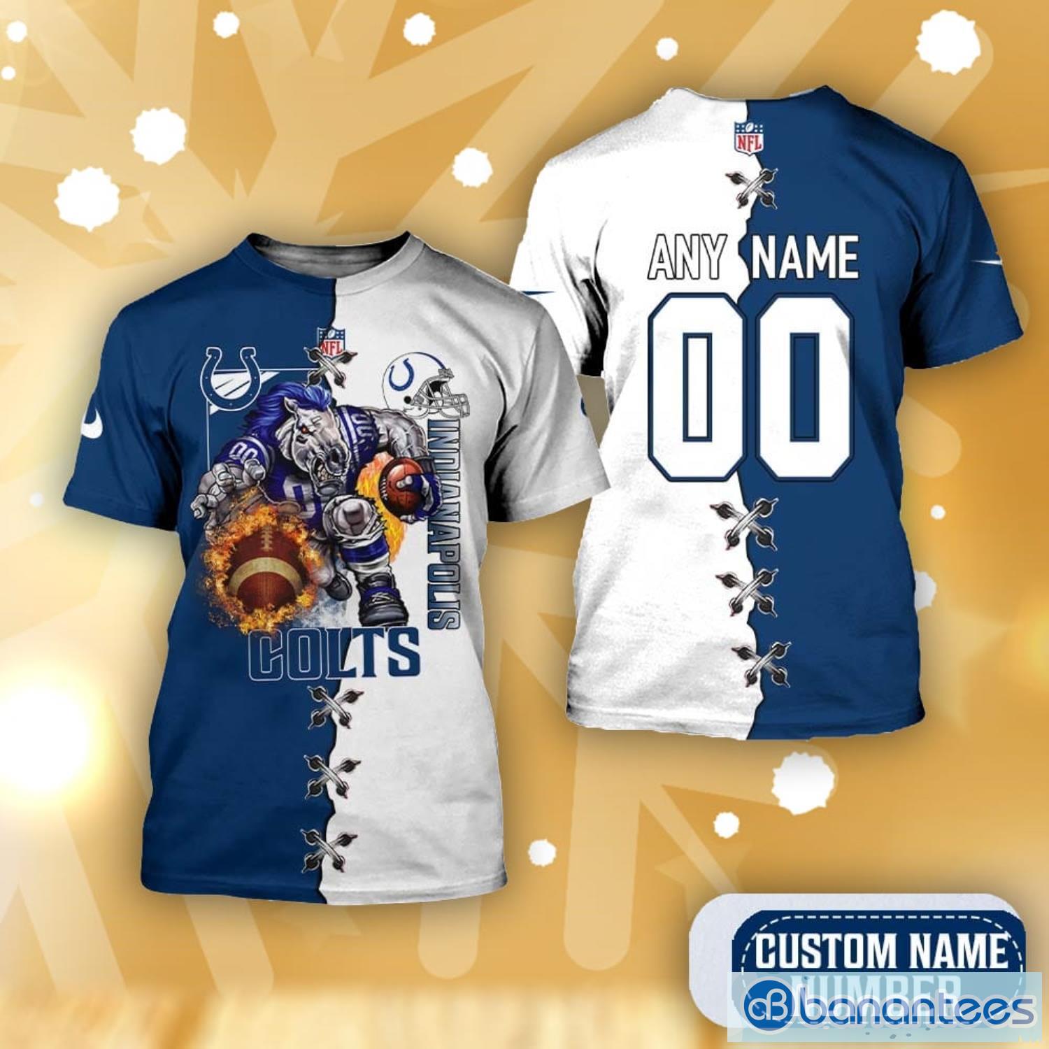 Indianapolis Colts Personalized Name And Number NFL 3D