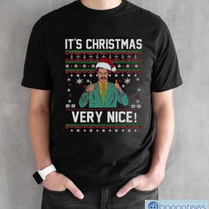 Is Christmas Very Nice Ugly Christmas Sweatshirt, Borat Christmas Shirt - Black Unisex T-Shirt