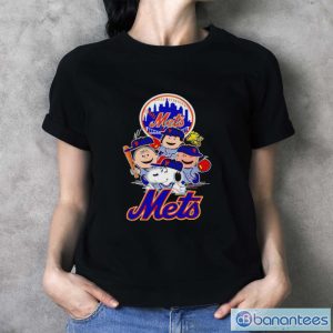Mlb New York Mets Snoopy Charlie Brown Shirt - Ladies T-Shirt