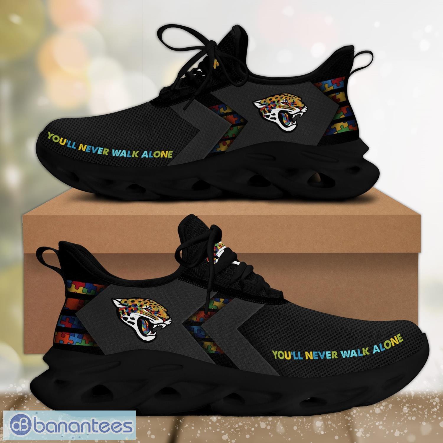 Jacksonville Jaguars Autism Max Soul Shoes Sneakers Running Shoes Product Photo 1
