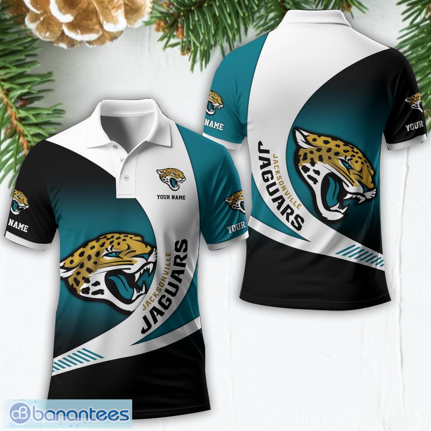 Jacksonville Jaguars Custom Name NFL 3D Polo Shirt Sport Gift Product Photo 1