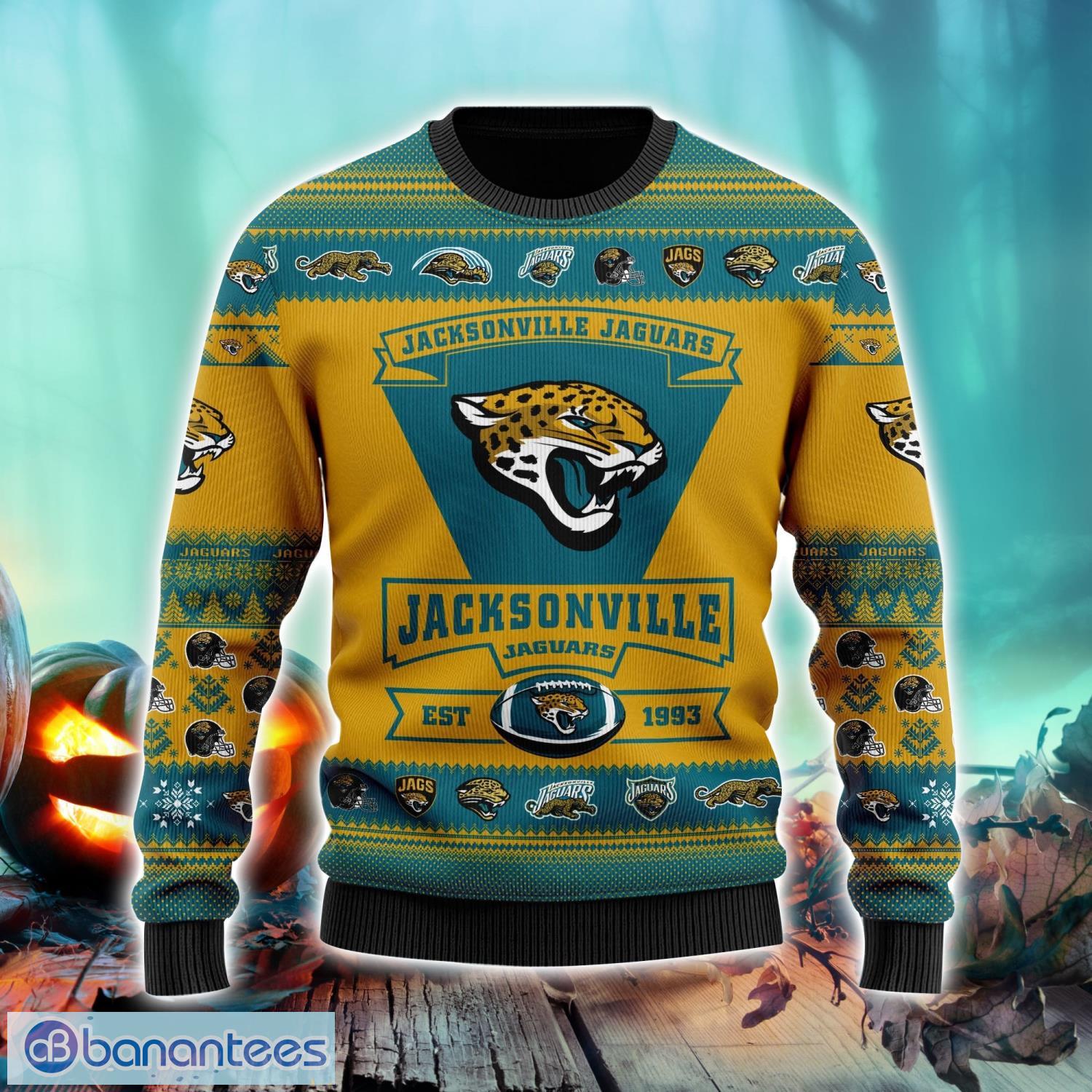 Jacksonville Jaguars Football Team Logo Personalized Ugly Christmas Sweater Unisex Christmas Gift Product Photo 1