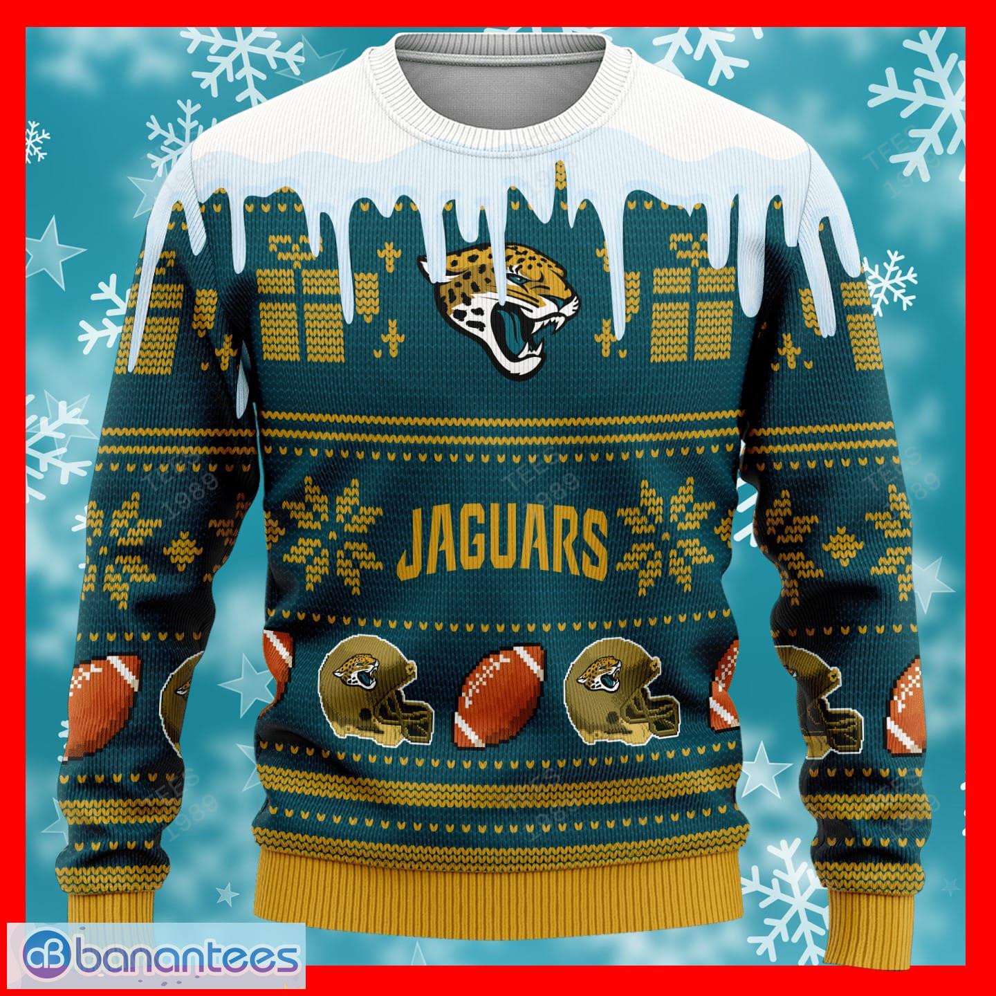 NFL Jacksonville Jaguars Custom Name Number Ugly Christmas Sweater