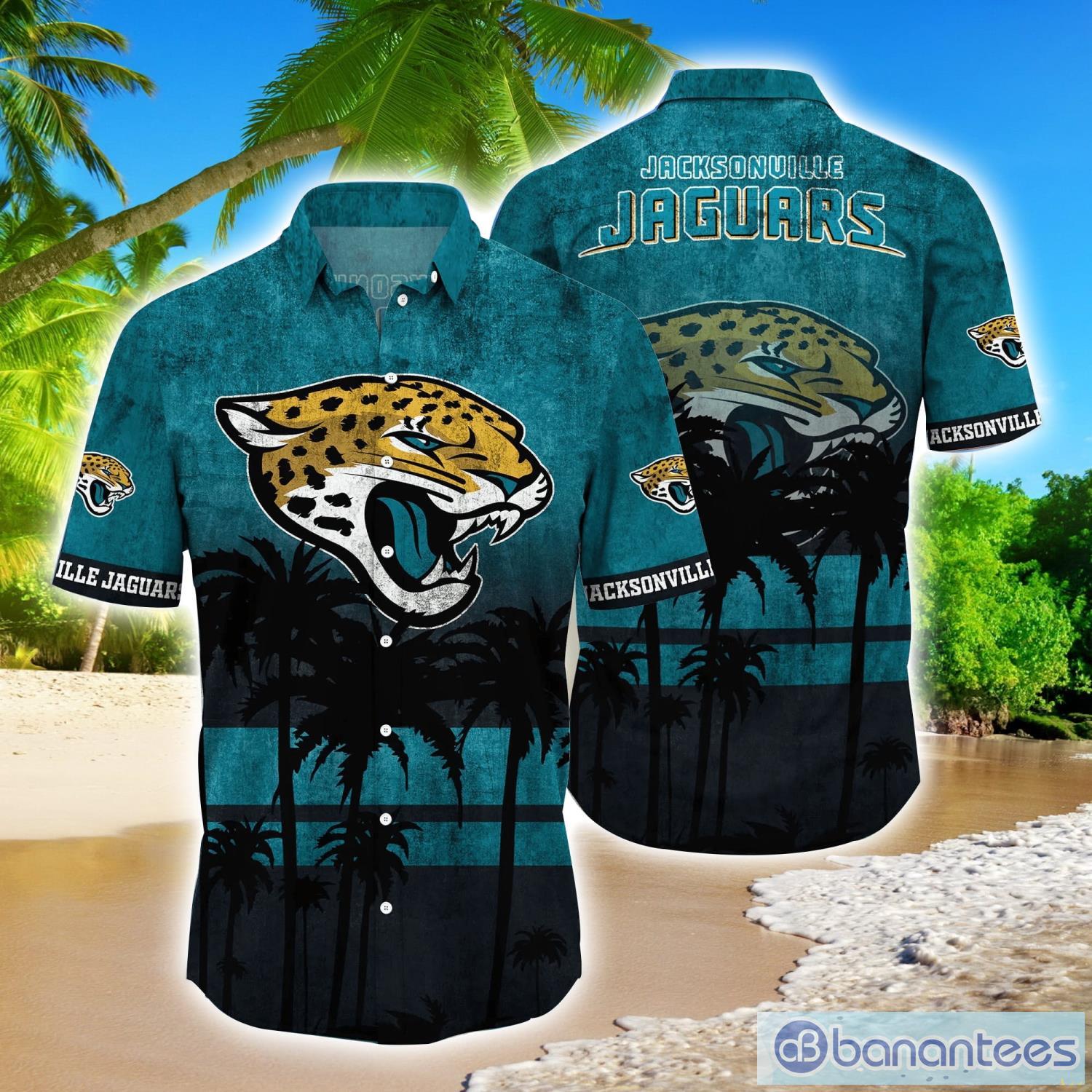 Jacksonville Jaguars Logo Coconut Tropical Hawaiian Shirt Beach Gift For Fans Product Photo 1