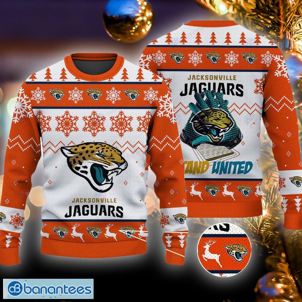 Jacksonville Jaguars Christmas Skull Halloween Ugly Christmas Sweater -  Banantees