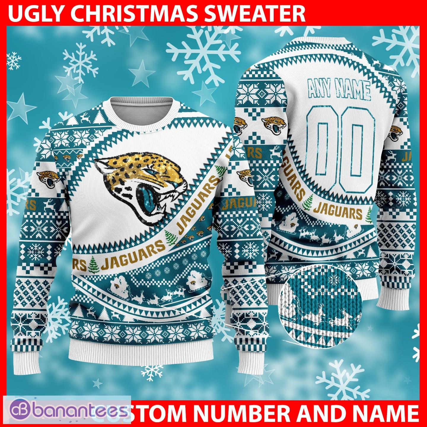 Jacksonville Jaguars Christmas Reindeers Pattern Ugly Christmas Sweater