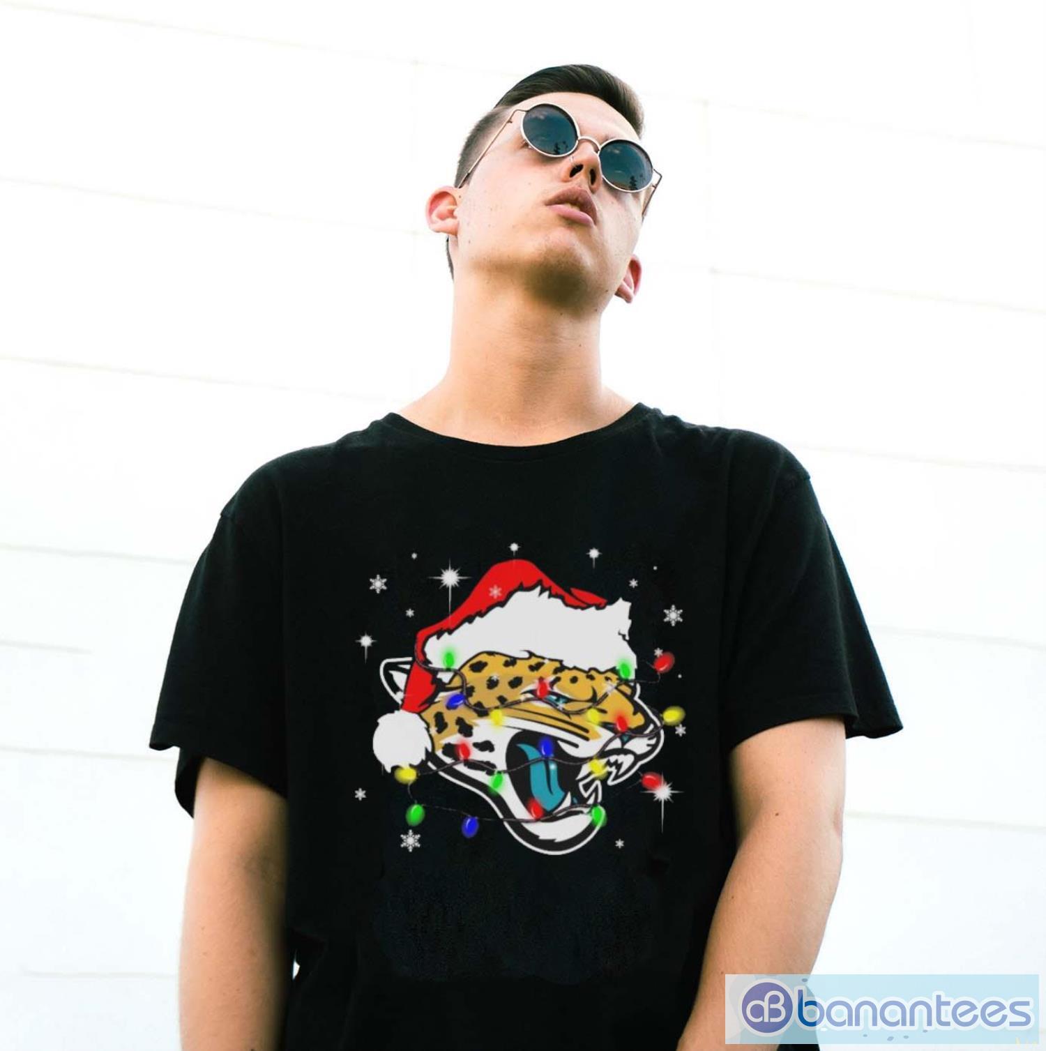 Jacksonville Jaguars Santa Hat Christmas Light Shirt - G500 Gildan T-Shirt Jacksonville Jaguars Santa Hat Christmas Light Shirt - G500 Gildan T-Shirt