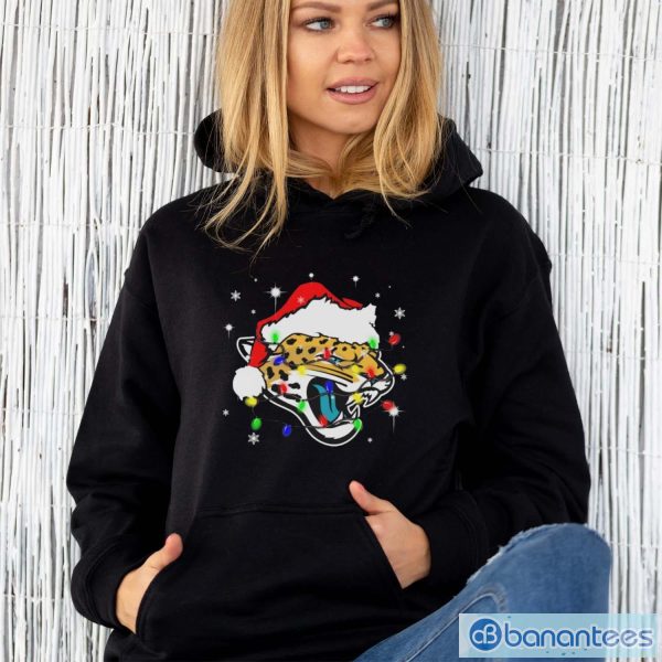Jacksonville Jaguars Santa Hat Christmas Light Shirt - Unisex Hoodie