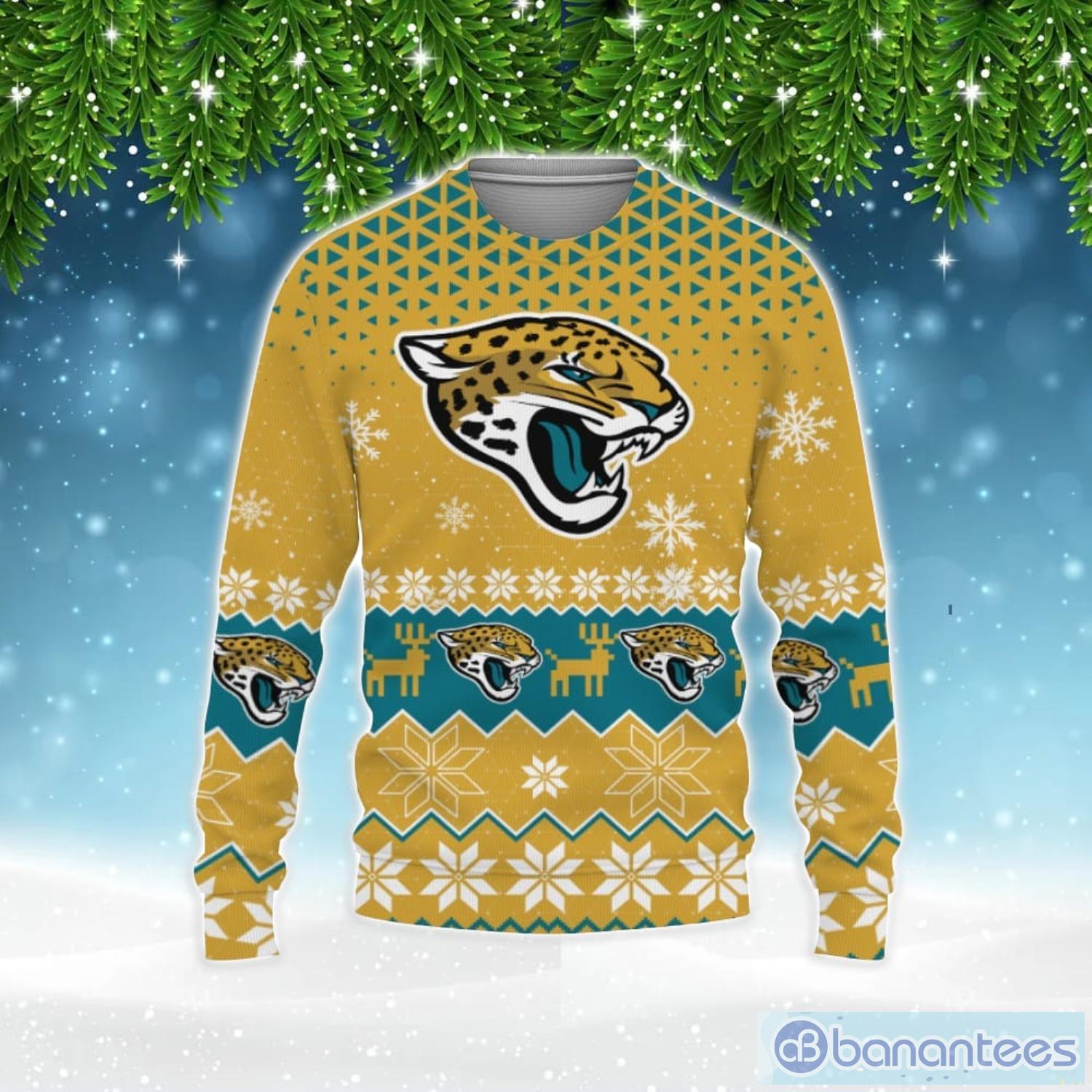 Jacksonville Jaguars NFL Golden Skull Santa Hat And Logo Christmas Ugly  Sweater For Men And Women - Freedomdesign