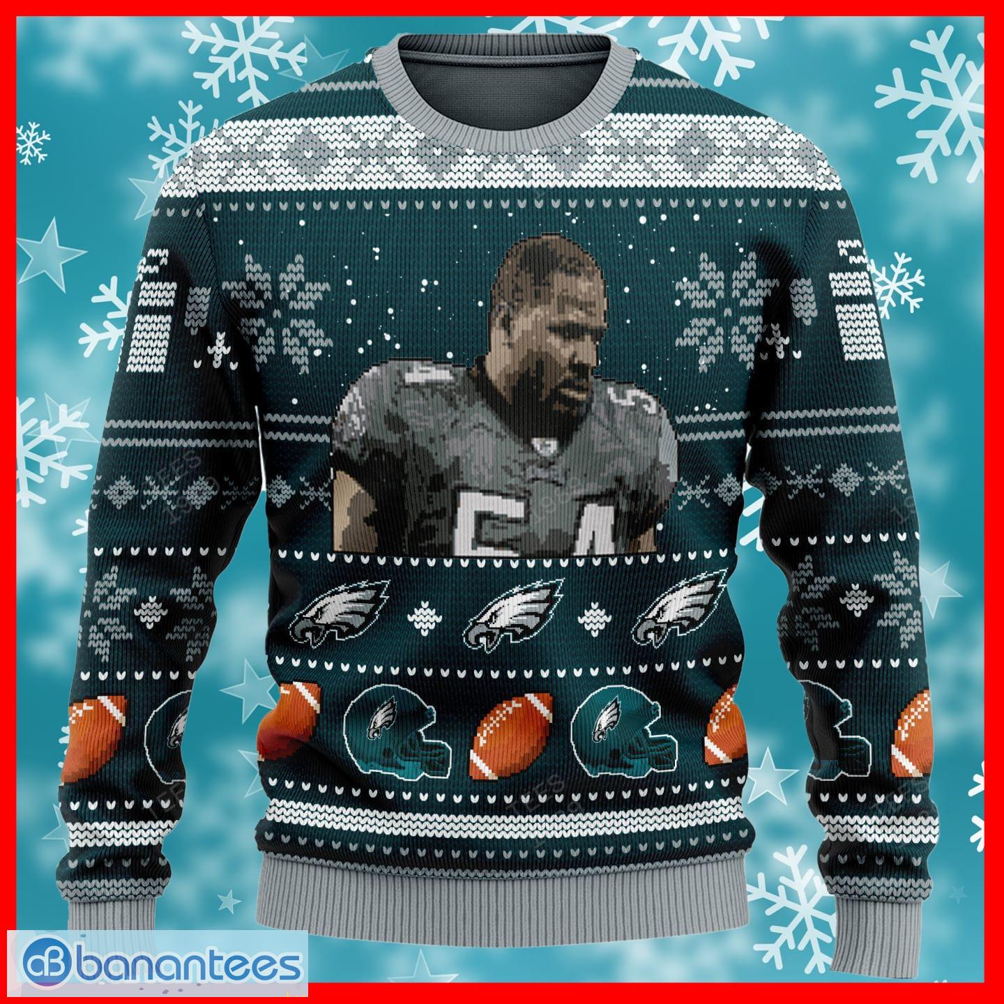 Philadelphia Eagles NFL Football Custom Name Ugly Christmas Sweater