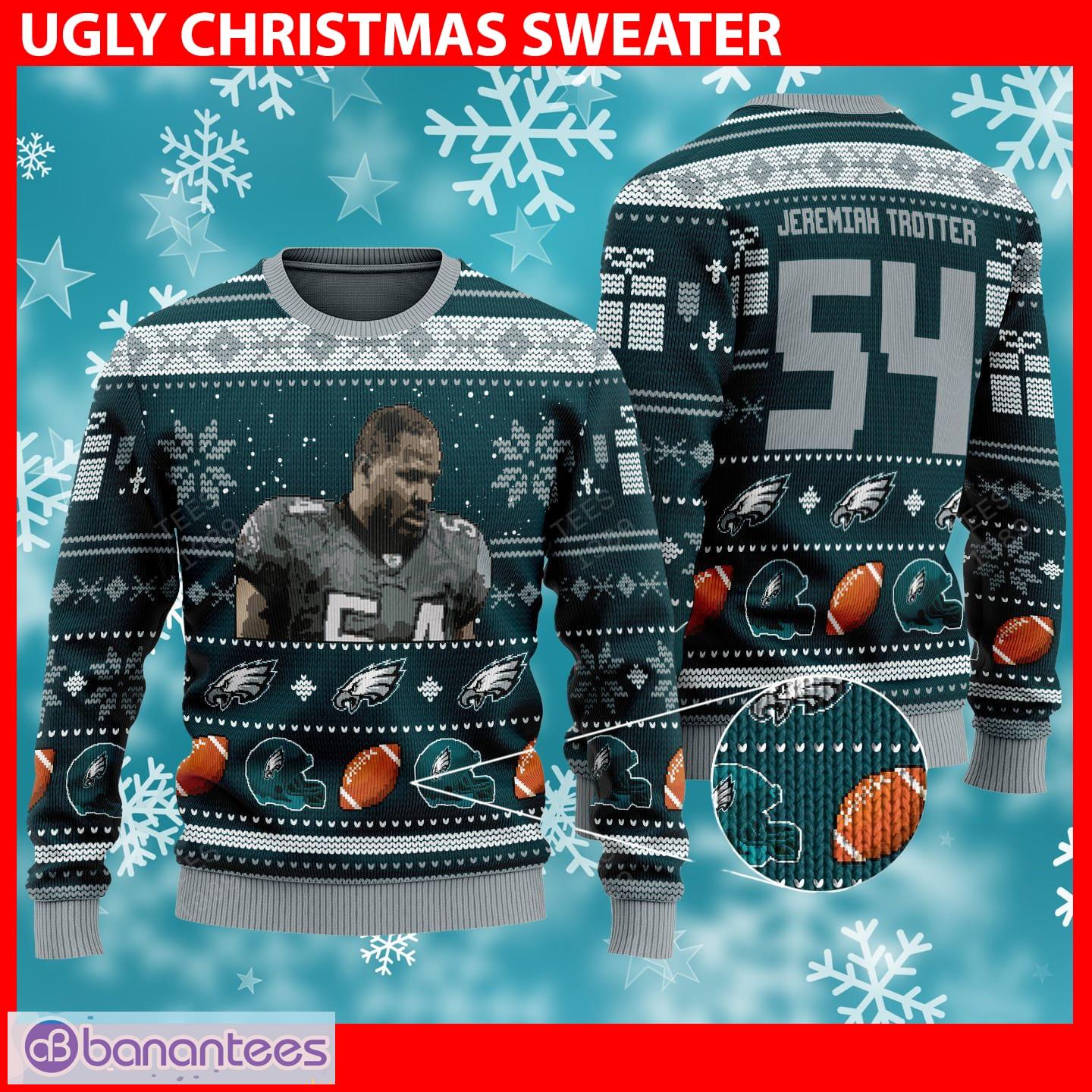 Philadelphia Eagles NFL Football Custom Name Ugly Christmas Sweater