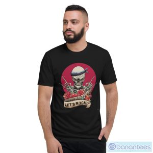 Lets Rock Rock&roll Skeleton Vintage T-Shirt, Let's Rock Shirt - Short Sleeve T-Shirt