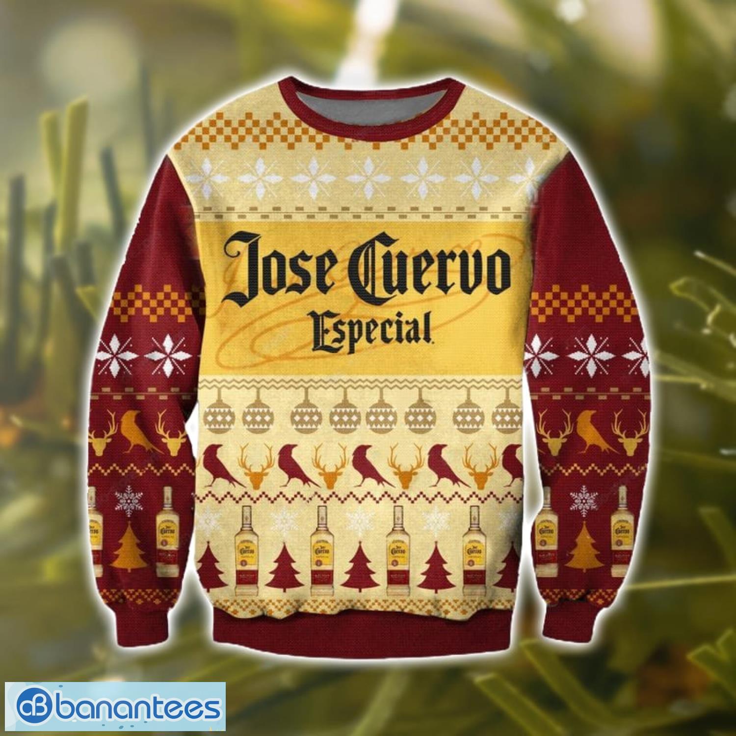 jose cuervo 3d ugly christmas sweater christmas gift image Jose Cuervo 3D Ugly Christmas Sweater Christmas Gift Product Photo 1