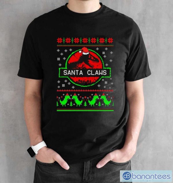 Jurassic Park Ugly Christmas Sweater Jurassic Park Christmas Sweatshirt - Black Unisex T-Shirt