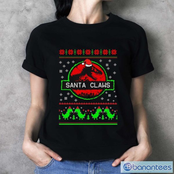 Jurassic Park Ugly Christmas Sweater Jurassic Park Christmas Sweatshirt - Ladies T-Shirt