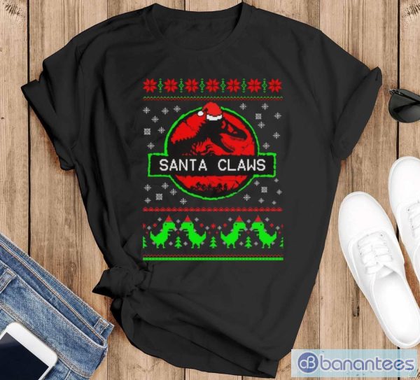 Jurassic Park Ugly Christmas Sweater Jurassic Park Christmas Sweatshirt - Black T-Shirt