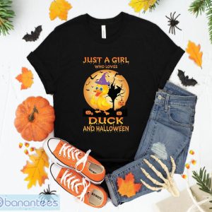 Just A Girl Who Loves Duck And Halloween T-Shirt Sweatshirt Hoodie Unisex Halloween Party Gift Product Photo 1