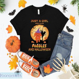 Just A Girl Who Loves Poodles And Halloween T-Shirt Sweatshirt Hoodie Unisex Halloween Party Gift Product Photo 1