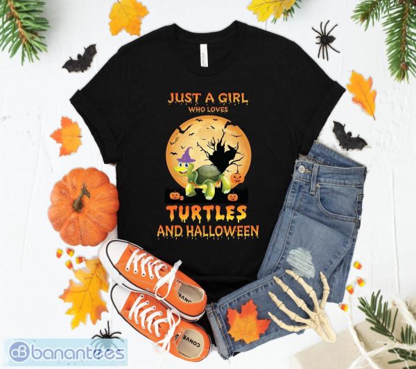 Just A Girl Who Loves Turtles And Halloween T-Shirt Sweatshirt Hoodie Unisex Halloween Party Gift Product Photo 1