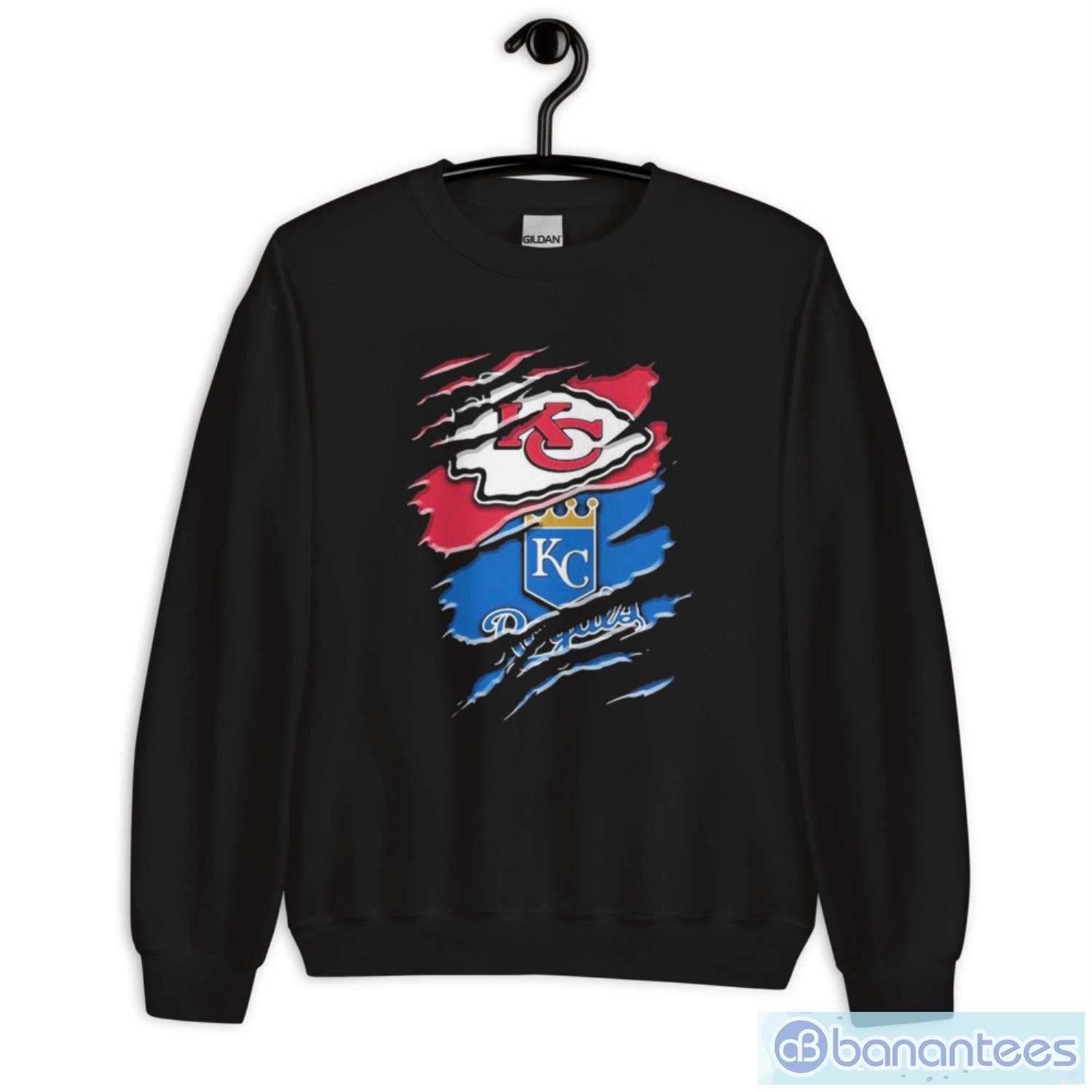 kansas-city-chiefs-and-kansas-city-royals-football-shirt-2.jpeg Kansas City Chiefs And Kansas City Royals Football Shirt - Unisex Crewneck Sweatshirt