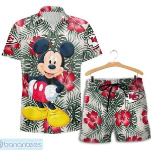 Kansas City Chiefs Mickey Hawaiian Shirt and Shorts Funny Summer Gift Product Photo 1