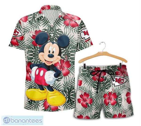 Kansas City Chiefs Mickey Hawaiian Shirt and Shorts Funny Summer Gift Product Photo 1