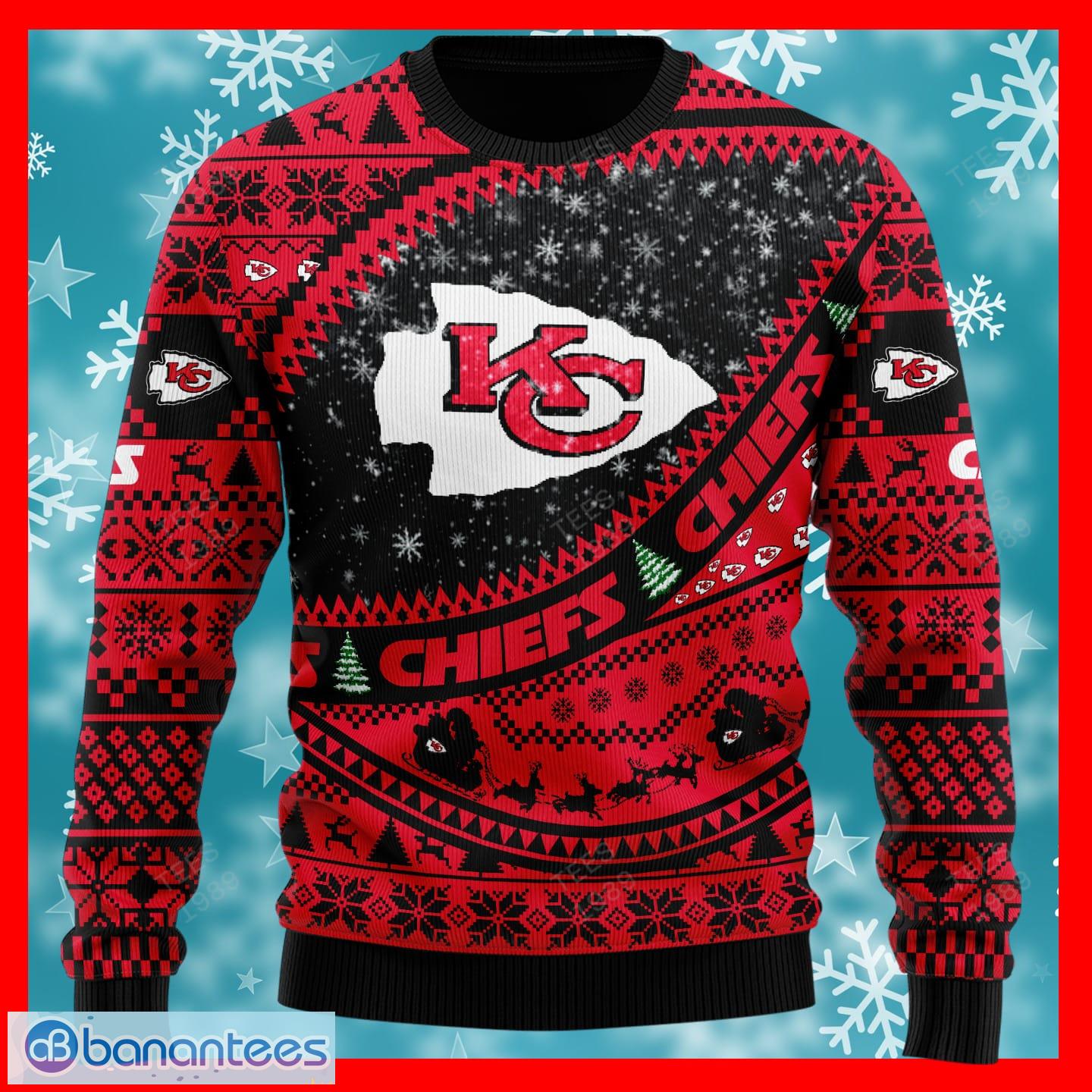 Custom Name Number Ugly Christmas Kansas City Chiefs Ugly Sweater -  T-shirts Low Price